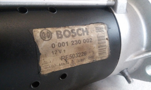 Rozrusznik John Deere seria 6000 BOSCH 0001230002