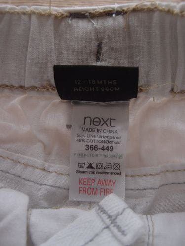 lniane spodnie Next 86 (można wywijać i posłużą dłużej)