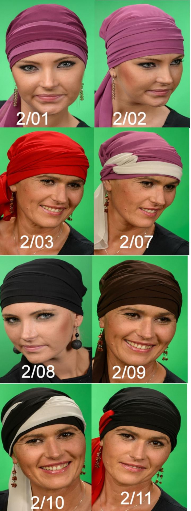 Turban Chusta Basia jednokolorowa