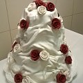 Weselny 20 kg #tort #weselny #torty #weselne #tort #okazjonalny #tort na #specjalne #okazje #róże #kwiaty #weselne #ozdoby