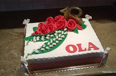 Torcik na 18 dla Oli #konwalie #tort #urodzinowy #tort na #osiemnastkę #osiemnastka #torty #okazjonalne #tort #dla #dziwewczyny