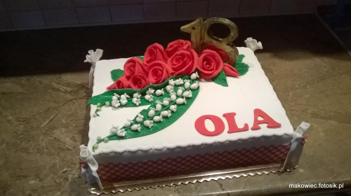 Torcik na 18 dla Oli #konwalie #tort #urodzinowy #tort na #osiemnastkę #osiemnastka #torty #okazjonalne #tort #dla #dziwewczyny