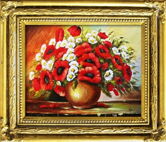 Mohn-Ölgemälde handgemalt Leinwand+Rahmen Sygniert 27x32cm, cena 39,99e http://www.go-bi.pl/produkty/obraz-01909.html