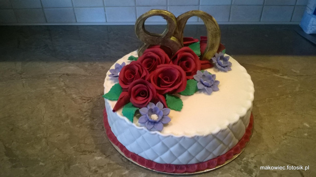 Tort okolicznościowy #torty #oklolicznościowe #torty #tort #urodzinowy #rocznica #róże
