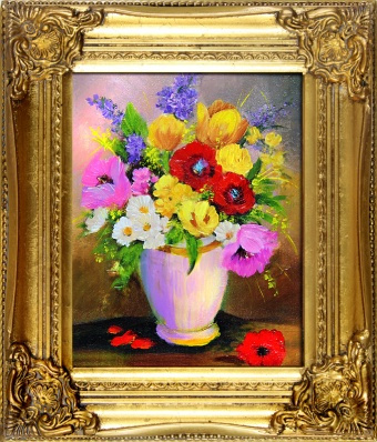 Gemischter Blumenstrauß-Ölgemälde handgemalt Leinwand+Rahmen Sygniert 27x32cm,cena 39,99e http://www.go-bi.pl/produkty/g16766-obraz-g16766.html