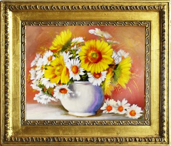 Gemischter Blumenstrauß-Ölgemälde handgemalt Leinwand+Rahmen Sygniert 27x32cm,cena 39,99e http://www.go-bi.pl/produkty/obraz-05184.html