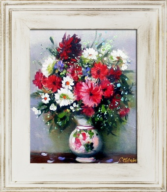 Gemischter Blumenstrauß-Ölgemälde handgemalt Leinwand+Rahmen Sygniert 27x32cm,cena 39,99e http://www.go-bi.pl/produkty/g15329-obraz-g15329.html