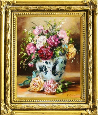 Gemischter Blumenstrauß-Ölgemälde handgemalt Leinwand+Rahmen Sygniert 27x32cm,cena 39,99e http://www.go-bi.pl/produkty/obraz-05231.html