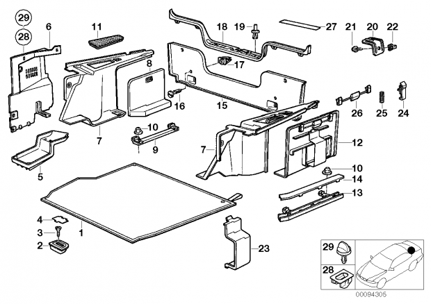 Schemat bagażnik E30 Touring