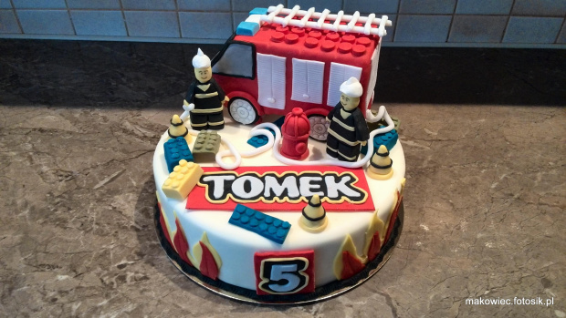 Tort LEGO dla Tomka Straż #straż #tort ze #strażą #lego #straż #tort #okazjonalny #tort #dla #chłopaka #tort #lego