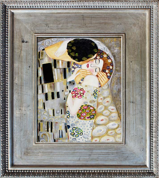 Gustav Klimt-Der Kuss-82x72 Ölgemälde Handgemalt Leinwand Rahmen Sygniert, cena 179e,wys,5,99 http://www.go-bi.pl/produkty/g17486-obraz.html