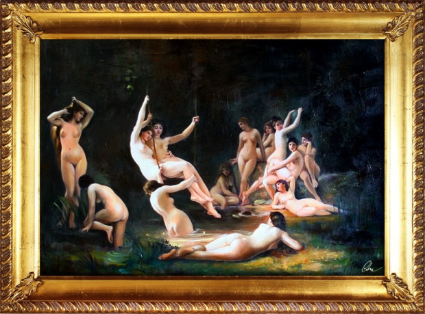 William Bouguereau-105x75cm Ölgemälde Handgemalt Leinwand Rahmen-Sygniert, cena 699e,wys 19,99 http://www.go-bi.pl/produkty/obraz-06793.html